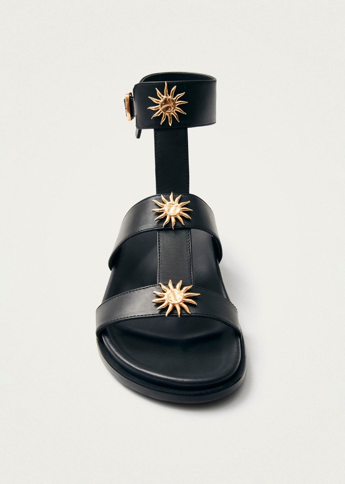 Clarisa Black Leather Sandals from Alohas