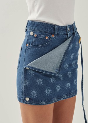 Hada Deep Blue Denim Skirt from Alohas