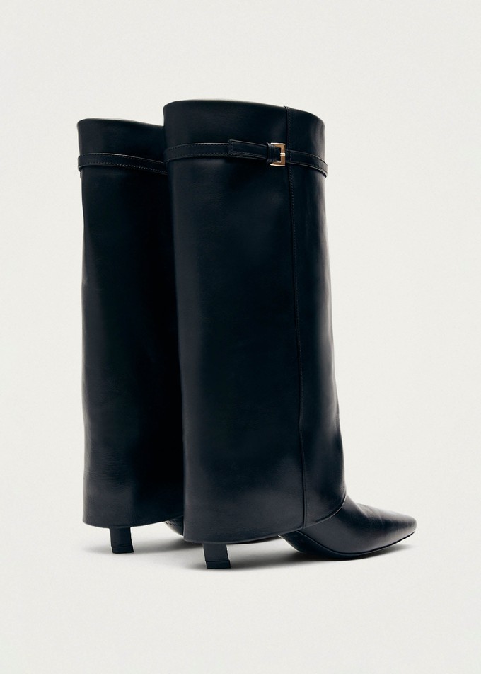 Evita Black Leather Boots from Alohas