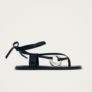 Morosia Black Leather Sandals from Alohas