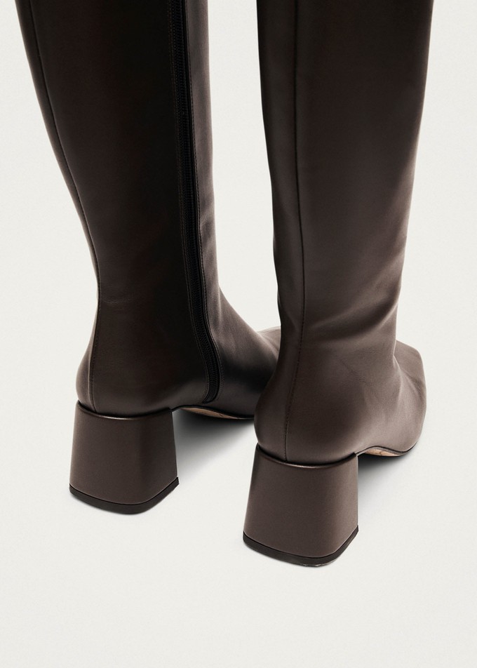 Chalk Umber Brown Vegan Leather Boots from Alohas