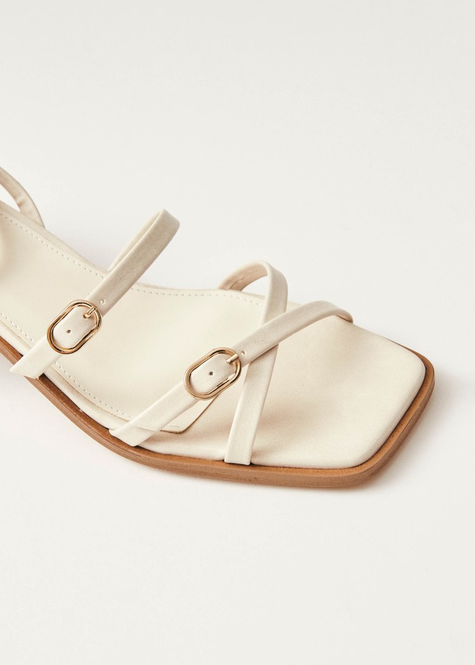 Tanya Cream Vegan Leather Sandals from Alohas
