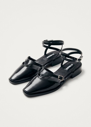 Aveline Black Leather Ballet Flats from Alohas