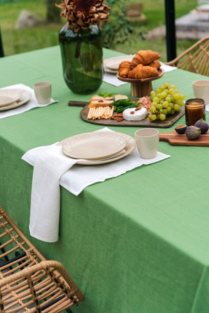 Linen napkins set of 2 in White from AmourLinen