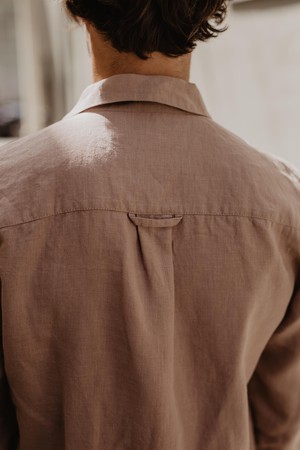 Classic linen shirt HECTOR S Rosy Brown from AmourLinen