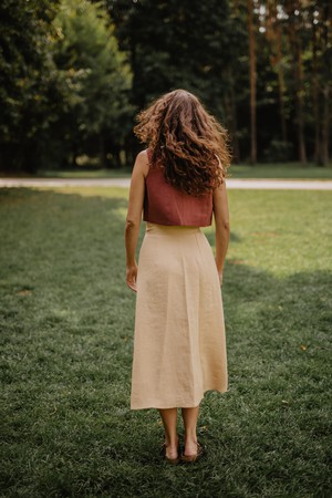 Linen wrap skirt IRIS from AmourLinen