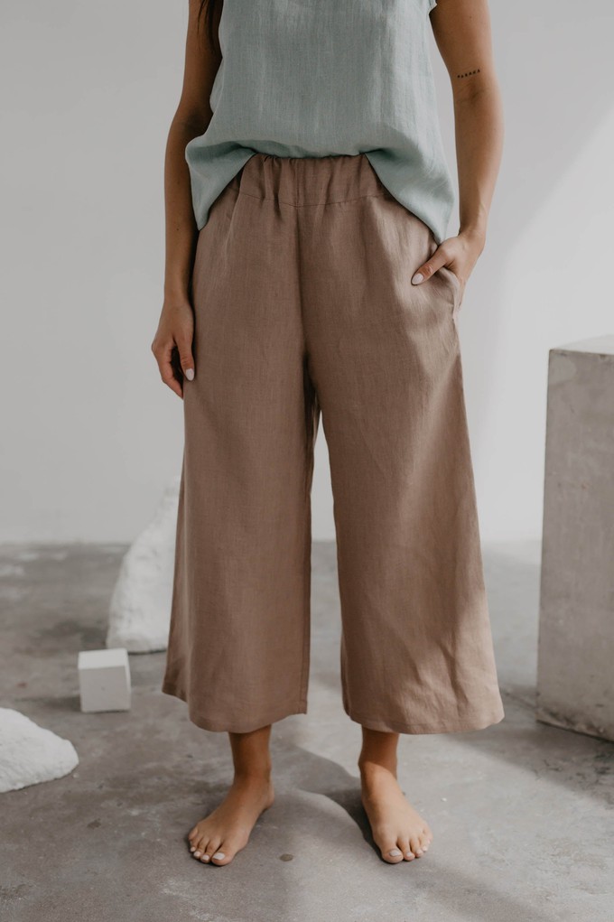 Linen pants TOKYO in Rosy Brown from AmourLinen