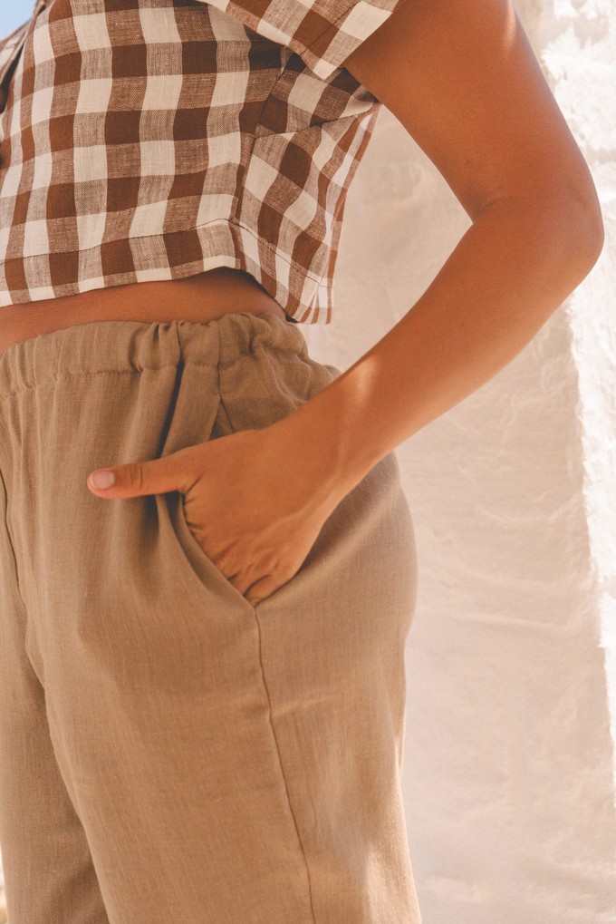 Linen pants Malmo in Dusty Rose from AmourLinen