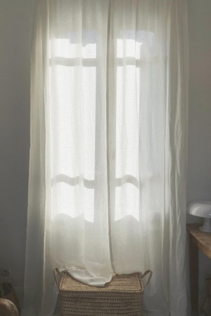 Rod pocket linen curtain from AmourLinen