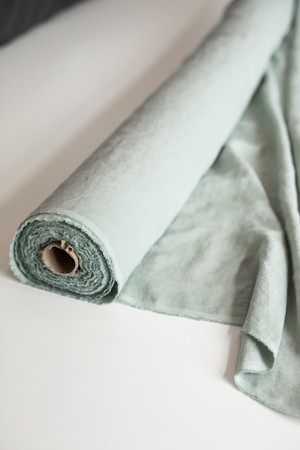 Sage Green 95" / 240 cm linen fabric from AmourLinen