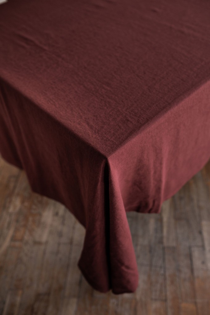 Linen tablecloth in Terracotta from AmourLinen