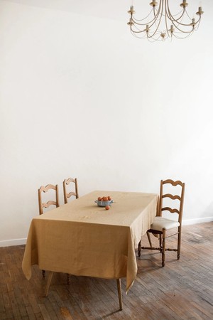 Linen tablecloth in Mustard from AmourLinen