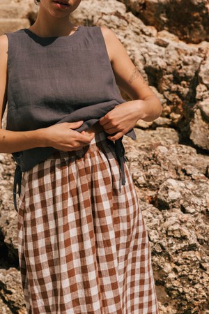 Mona long linen skirt from AmourLinen