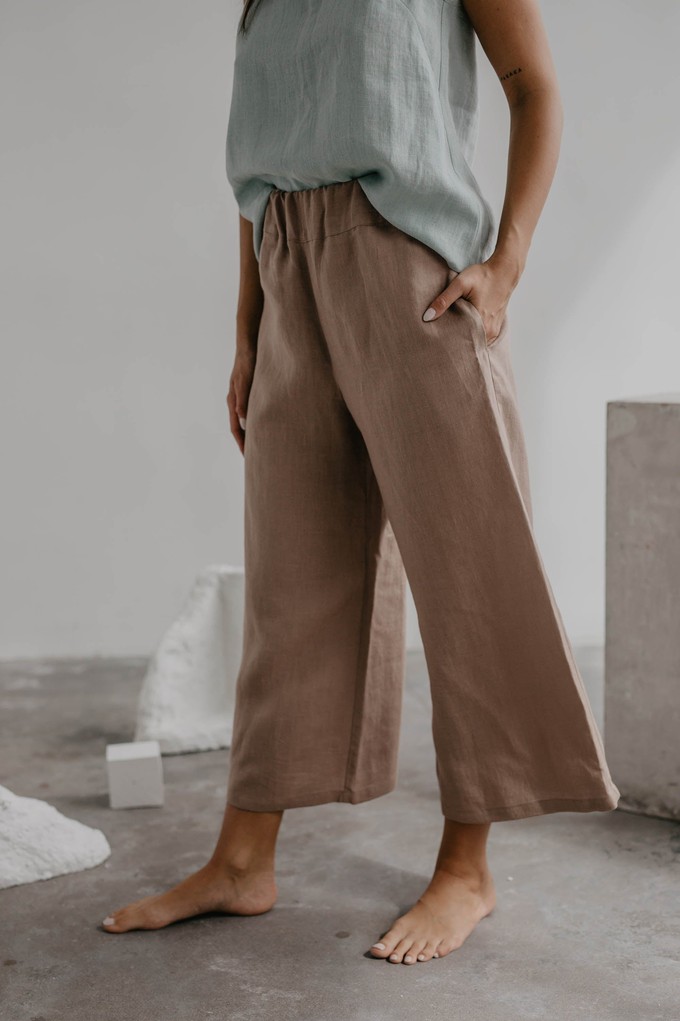 Linen pants Tokyo in Cream from AmourLinen