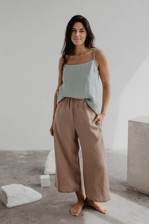 Linen pants Tokyo in Cream from AmourLinen