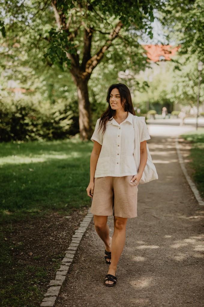 Long linen shorts MATILDA from AmourLinen