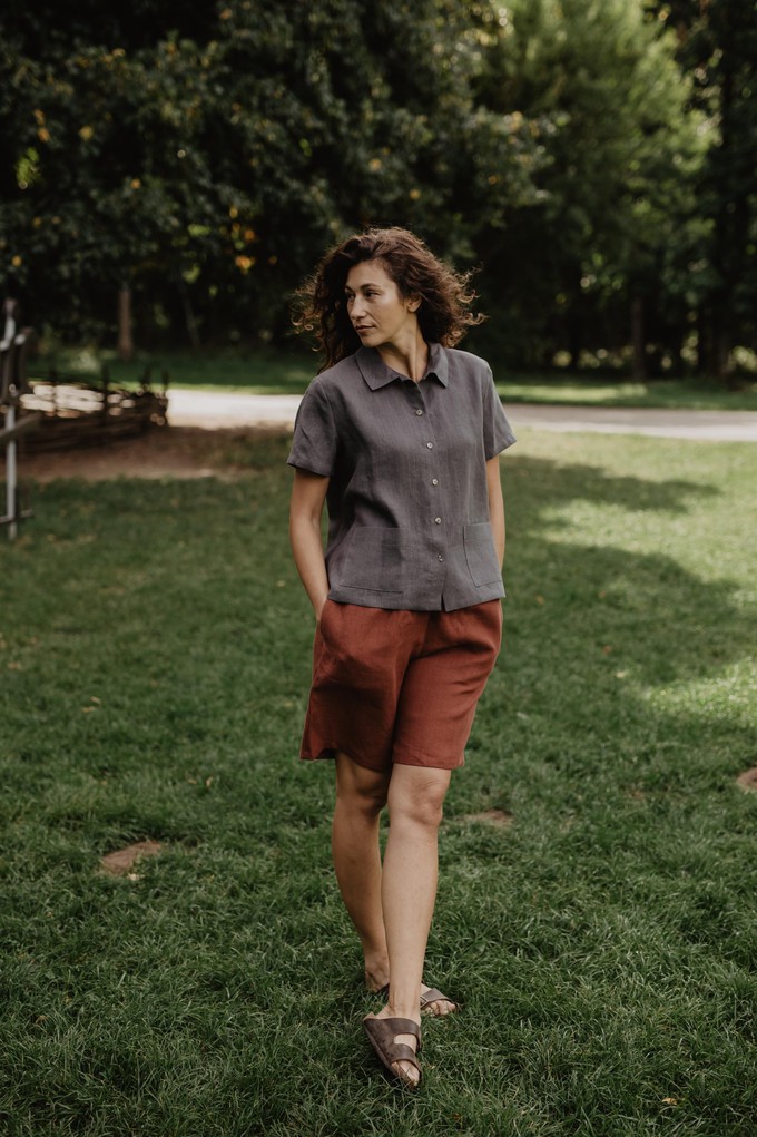 Linen summer shirt SCARLETT from AmourLinen