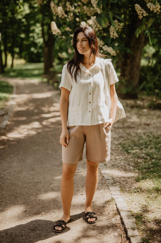 Long linen shorts MATILDA from AmourLinen