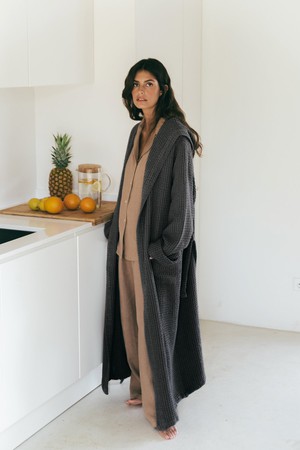 Waffle linen bathrobe Snuggle from AmourLinen