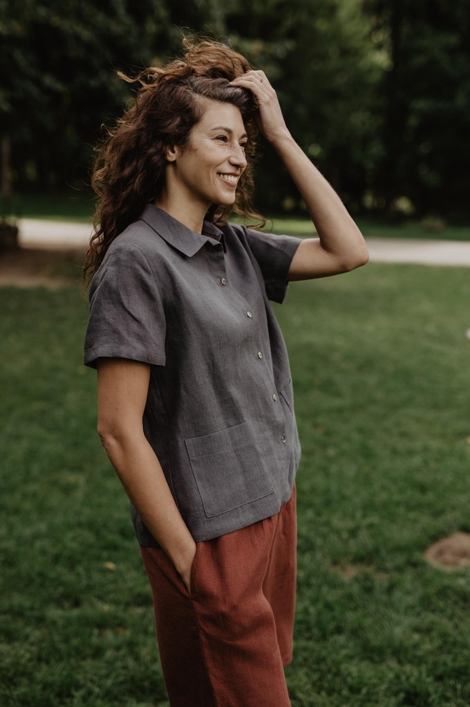 Linen summer shirt SCARLETT from AmourLinen