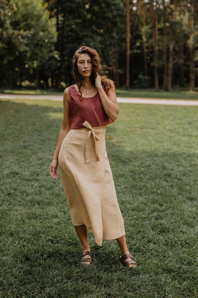 Linen wrap skirt IRIS from AmourLinen