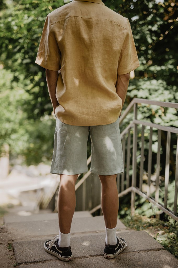 Oversized linen shirt MAGNUS in Cream from AmourLinen