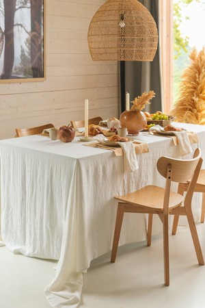 Linen tablecloth in White from AmourLinen