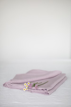 Linen flat sheet in Dusty Rose from AmourLinen