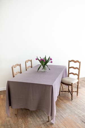 Linen tablecloth in Dusty Lavender from AmourLinen