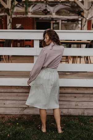 Linen skirt with buttons DAISY from AmourLinen