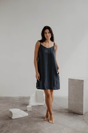 Linen slip dress ZOE from AmourLinen