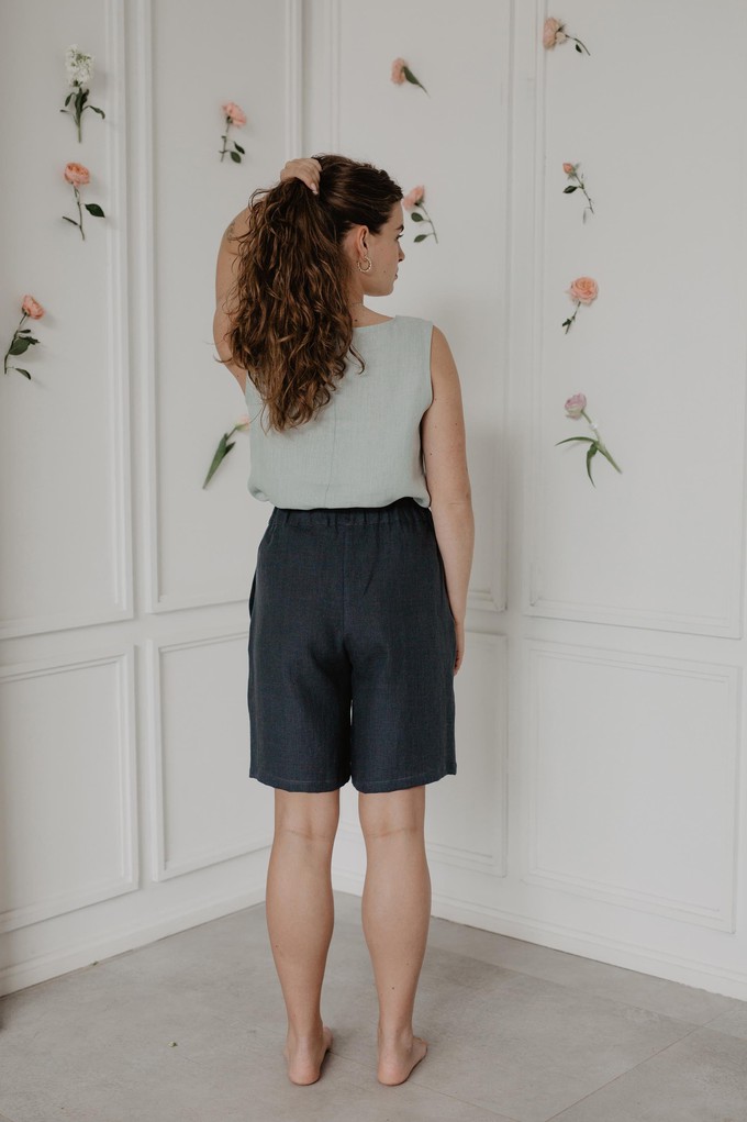 Long linen shorts MATILDA from AmourLinen