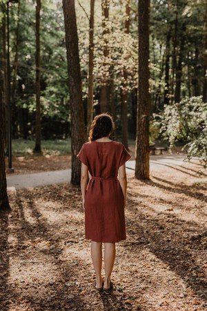 Linen wrap dress Rome from AmourLinen