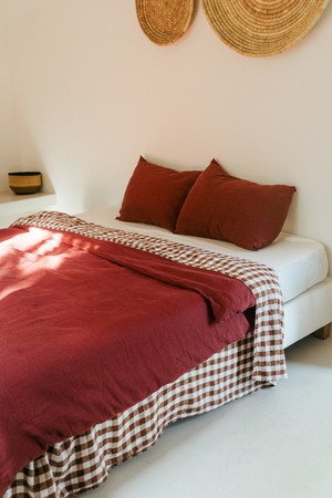 Linen bedding set in Terracotta from AmourLinen