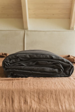 Linen duvet cover in Charcoal from AmourLinen