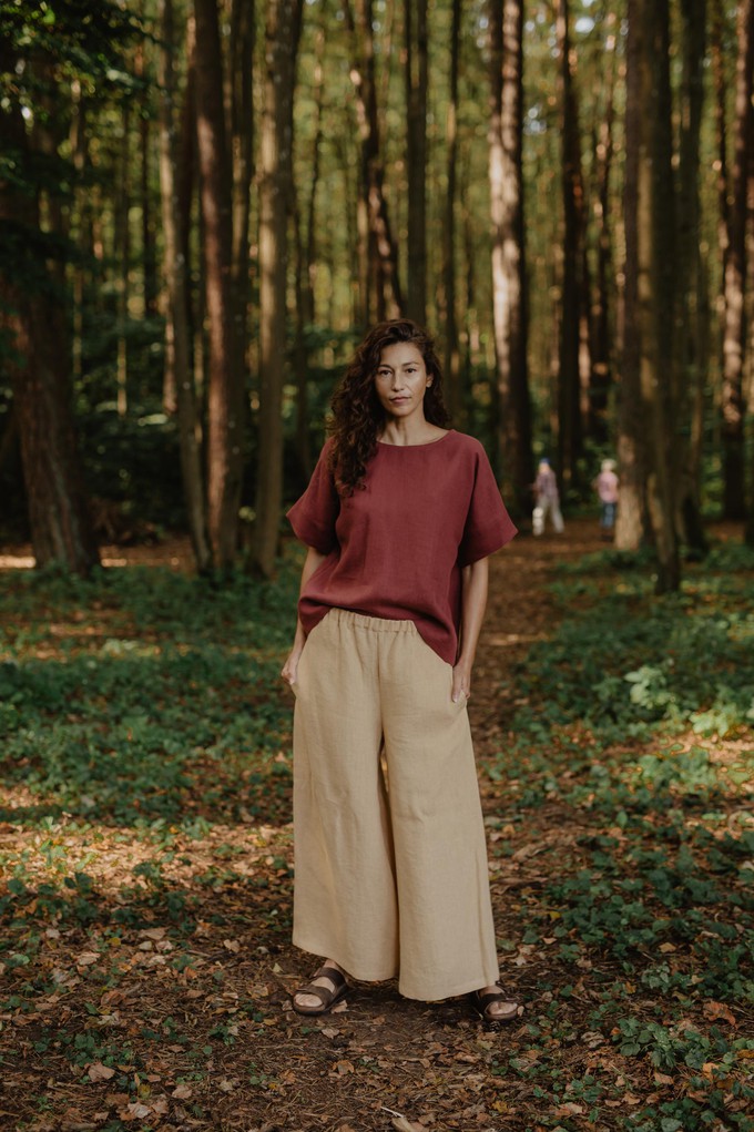 Wide linen pants ISABELLA from AmourLinen