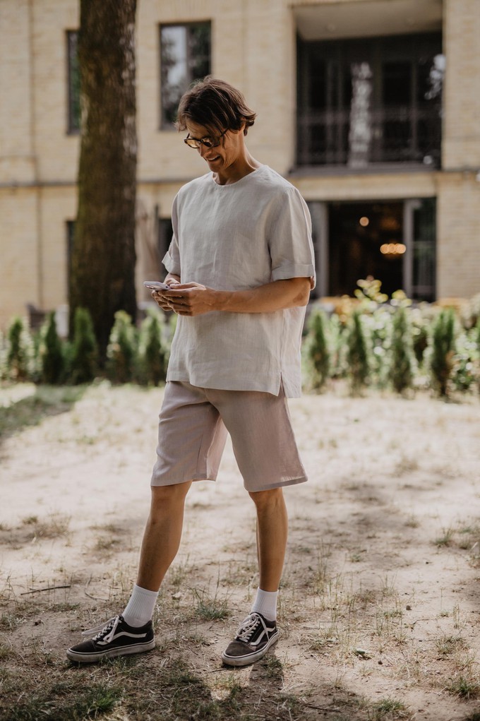 Linen top ATLAS in Cream from AmourLinen