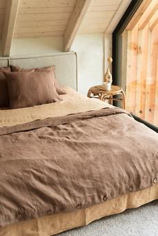 Linen bedding set in Rosy Brown via AmourLinen