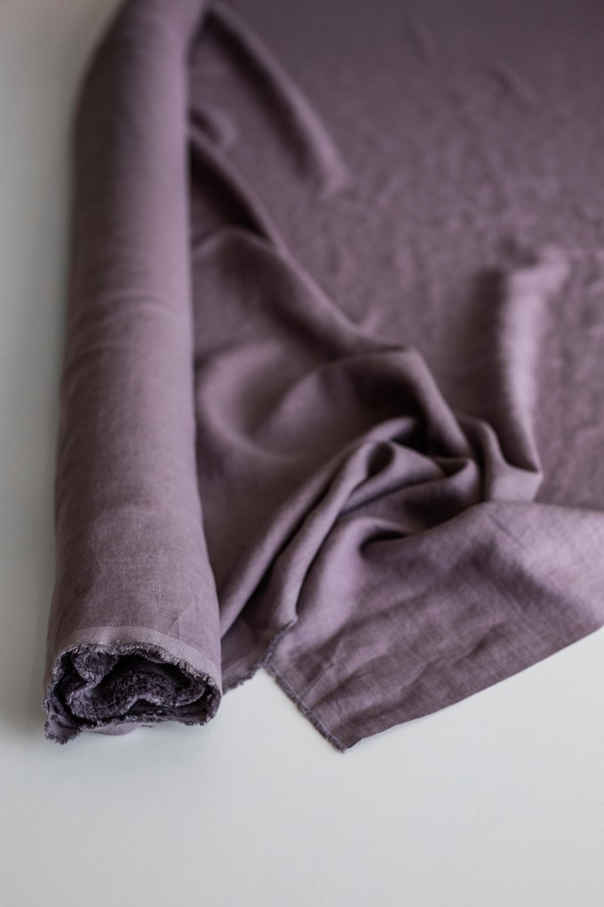 Dusty Lavender 95" / 240 cm linen fabric from AmourLinen