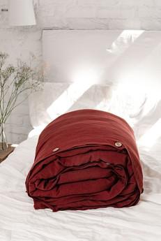 Linen duvet cover in Terracotta via AmourLinen