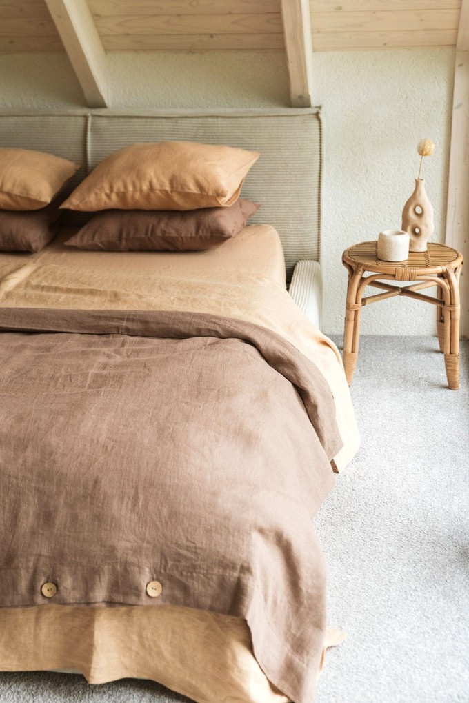 Linen duvet cover in Rosy Brown from AmourLinen