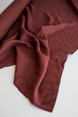 Terracotta 95" / 240 cm linen fabric from AmourLinen