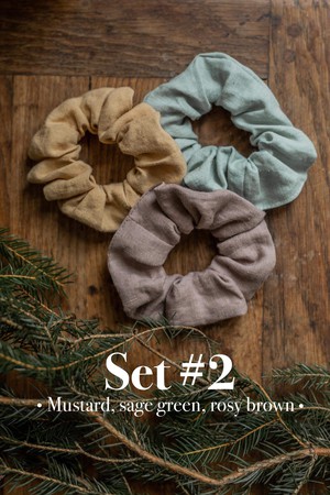 Linen scrunchies from AmourLinen