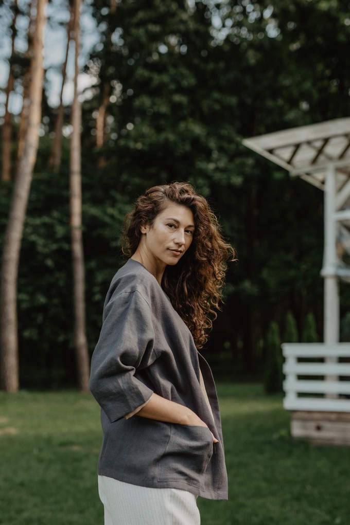 Linen oversized jacket Kyiv from AmourLinen