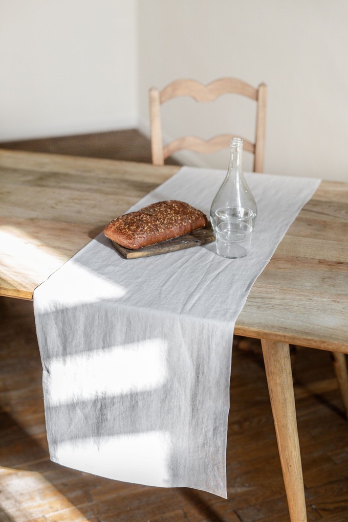 Linen table runner in Cream from AmourLinen