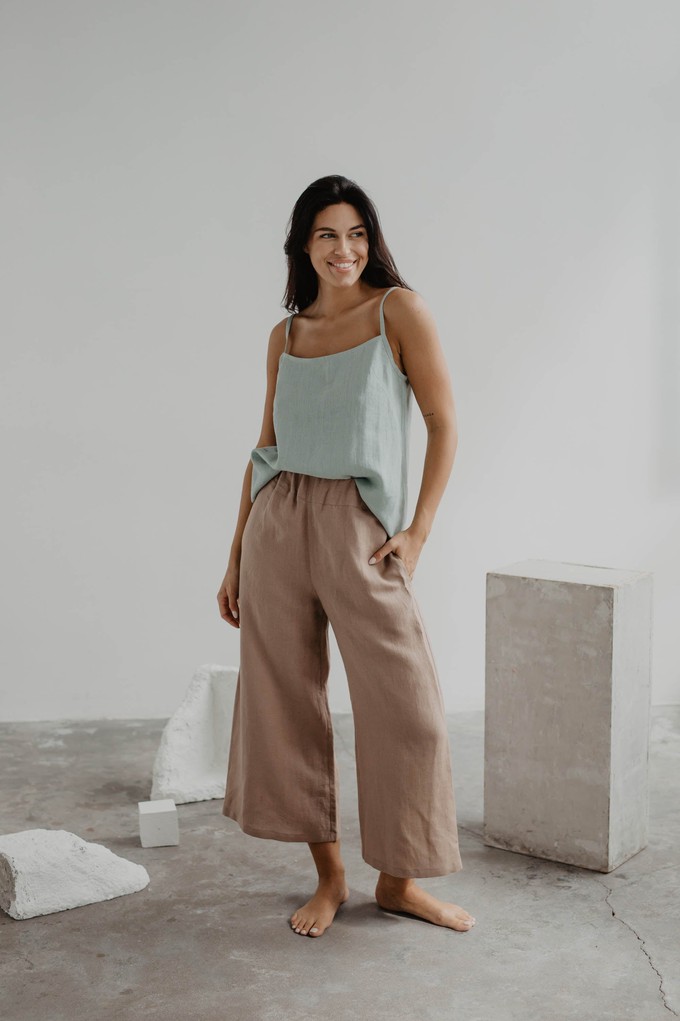 Linen pants Tokyo in Cream from AmourLinen