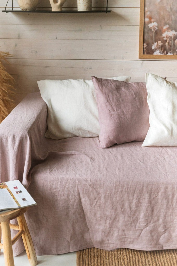 Linen couch cover from AmourLinen