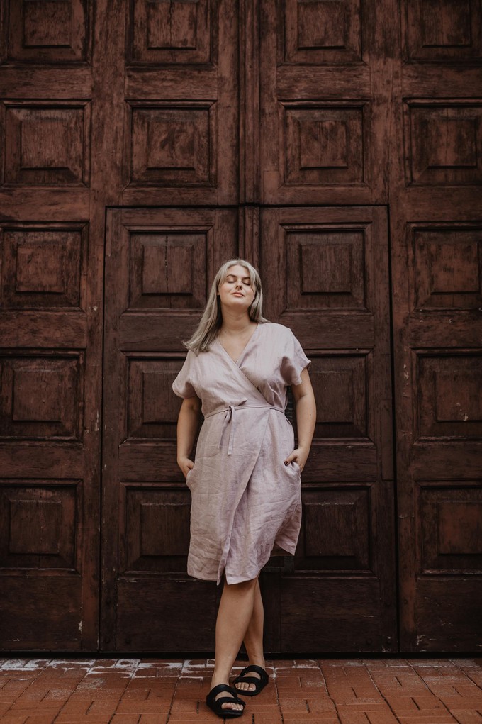 Linen wrap dress ROME from AmourLinen