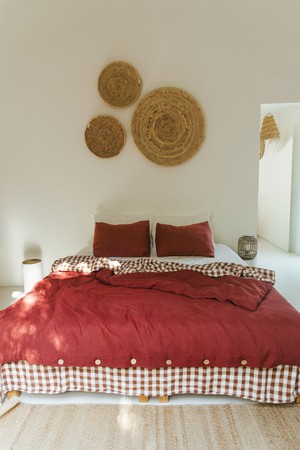 Linen duvet cover in Terracotta from AmourLinen