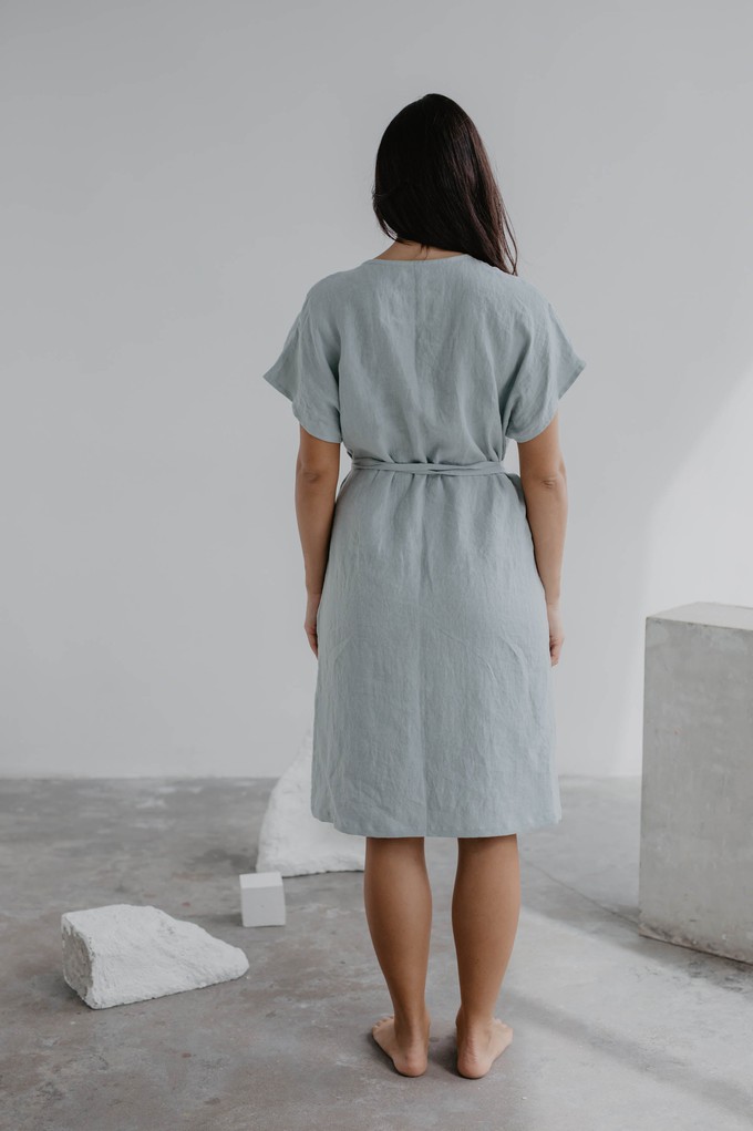 Linen wrap dress OLIVIA from AmourLinen